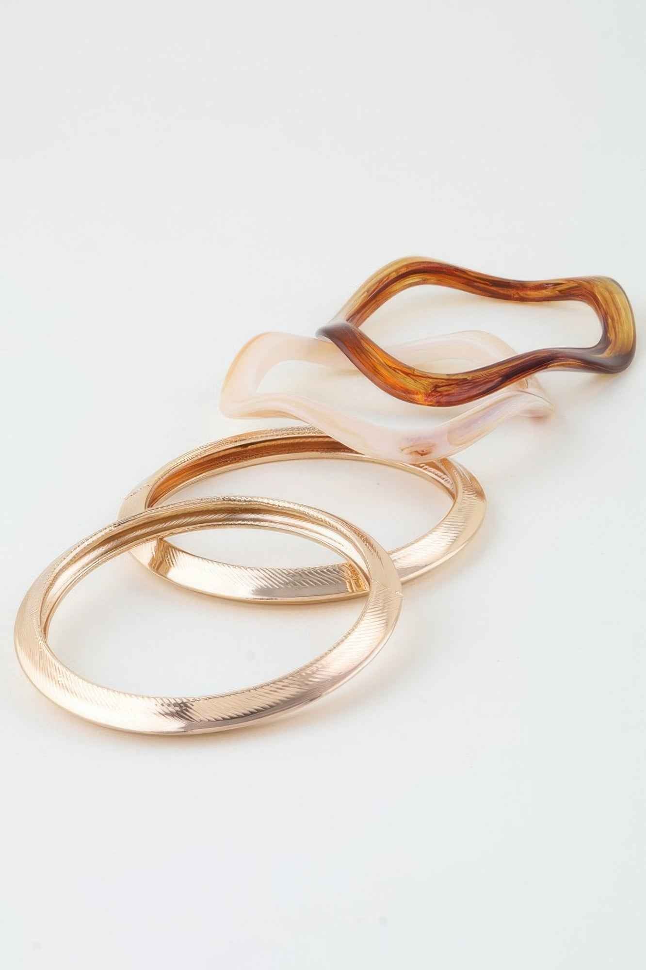Multi Marble Wave Cuff Bracelet