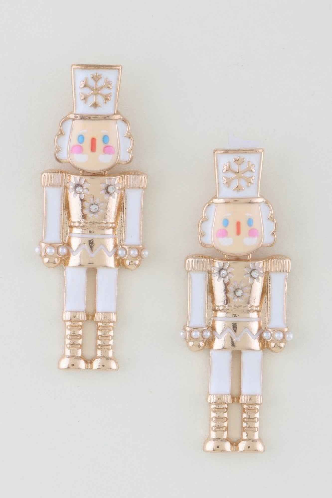 Snowflake Nutcracker Drop Earrings