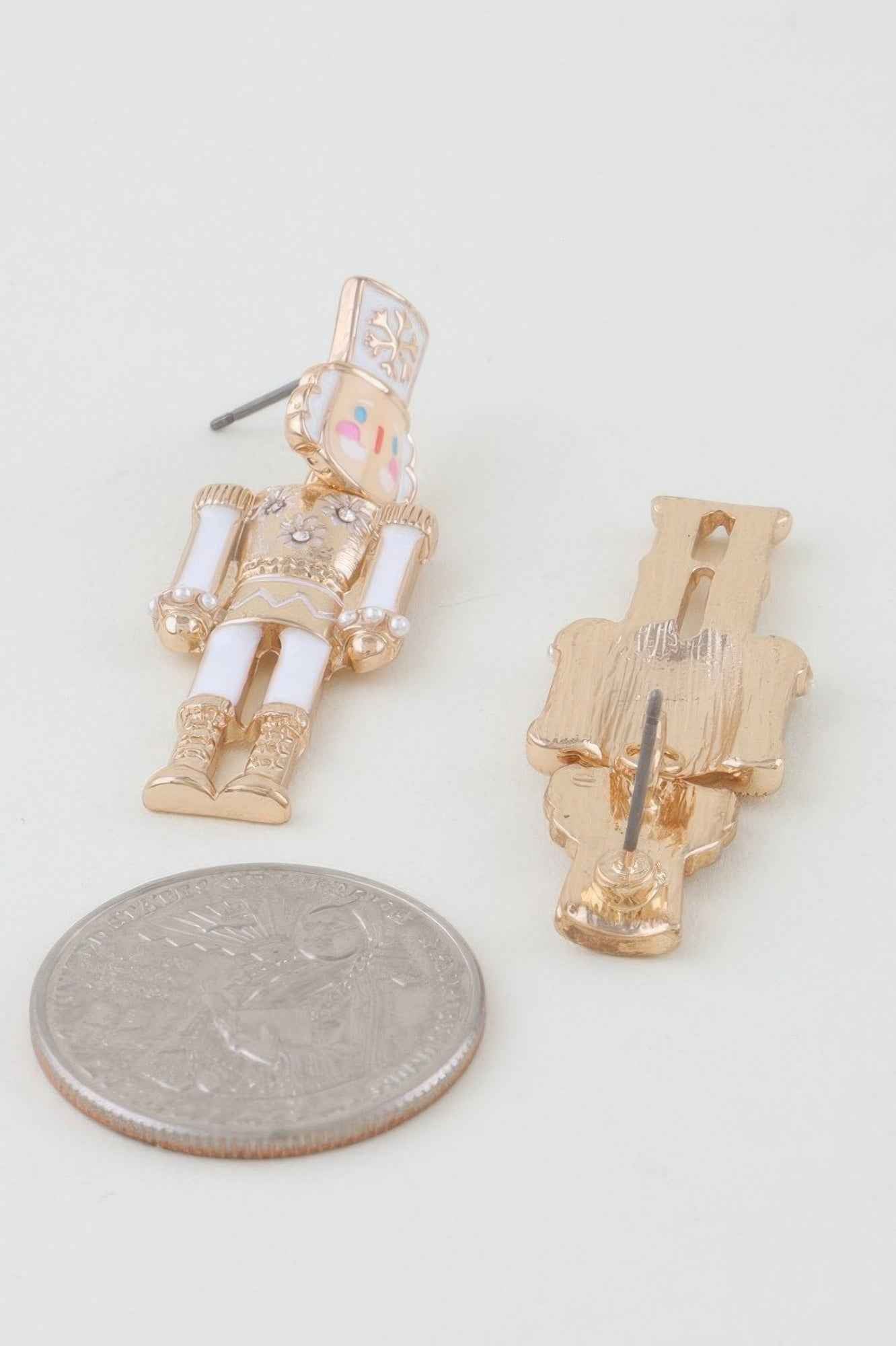 Snowflake Nutcracker Drop Earrings