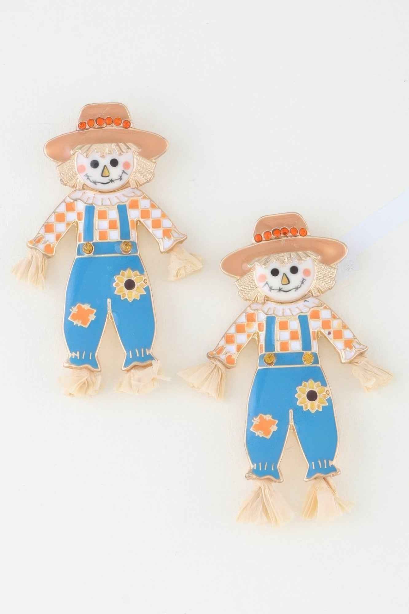 Fall Scarecrow Stud Earrings