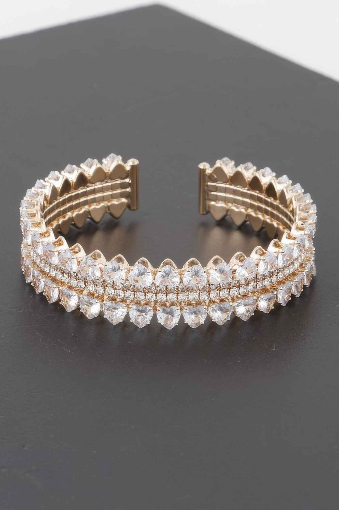 Double Jeweled Cuff Bracelet