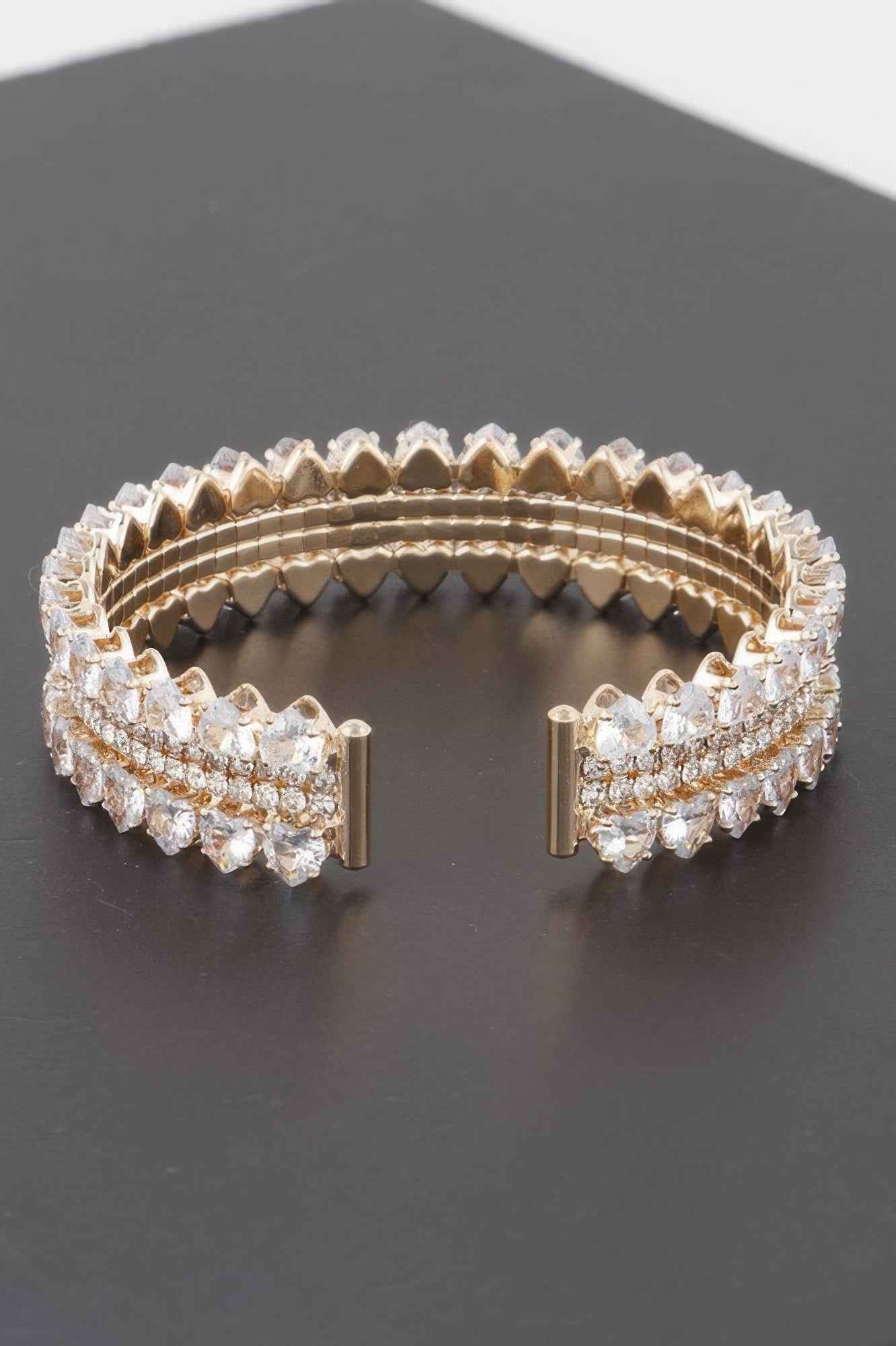 Double Jeweled Cuff Bracelet