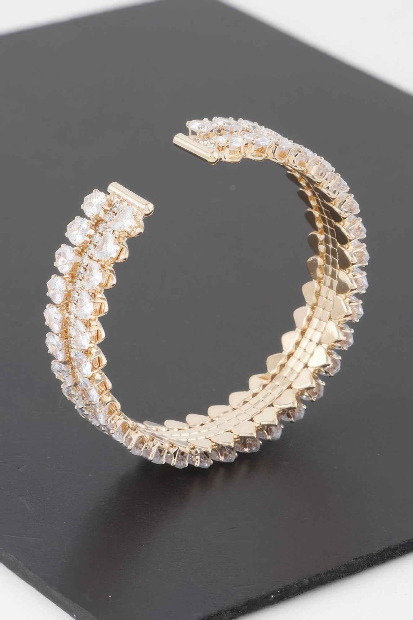 Double Jeweled Cuff Bracelet