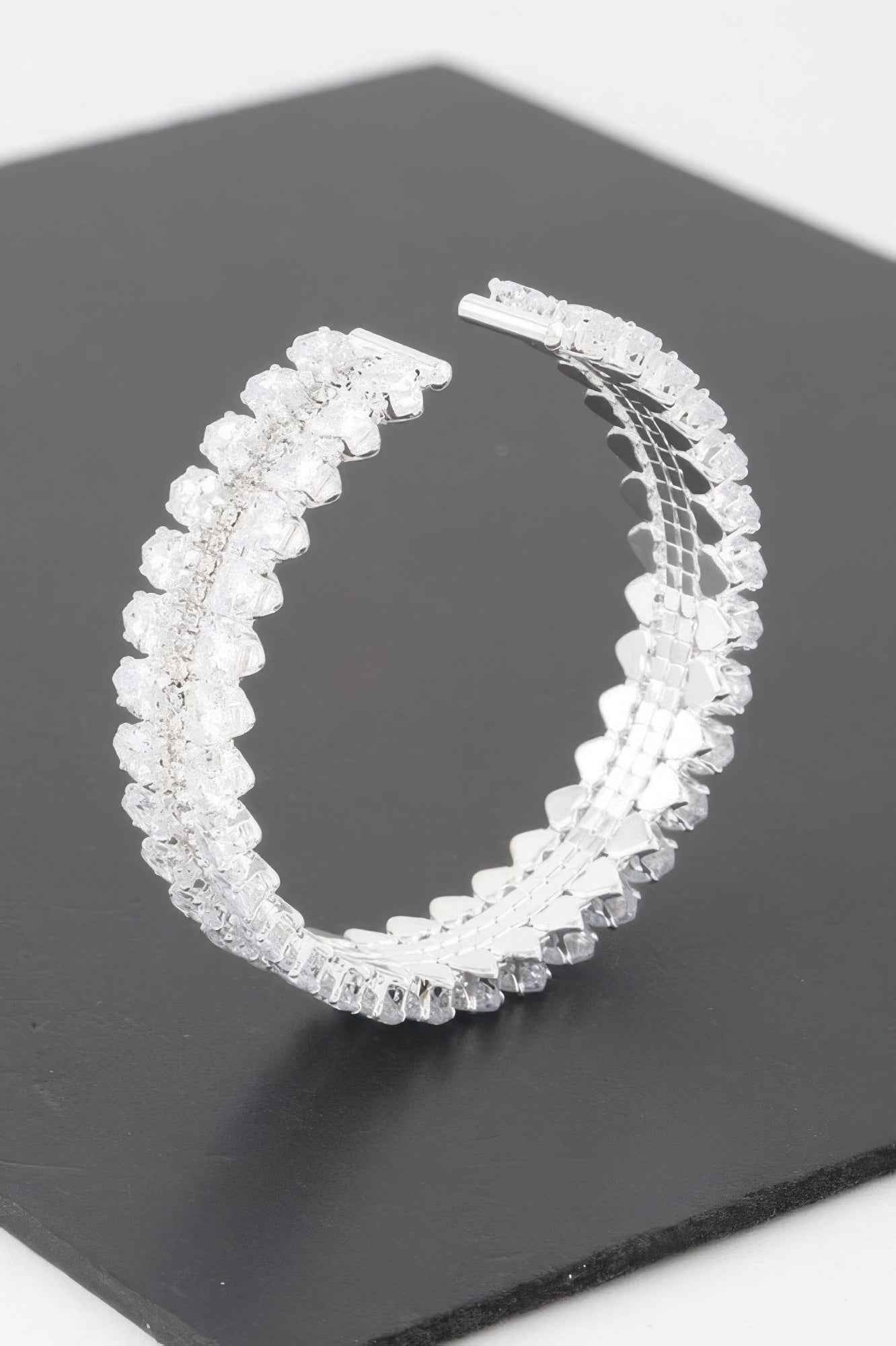 Double Jeweled Cuff Bracelet