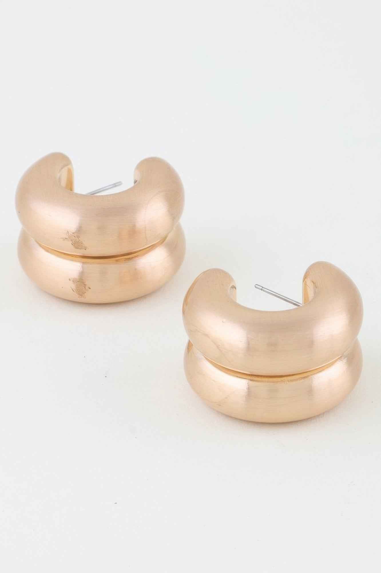 Double Matte Hoop Earrings