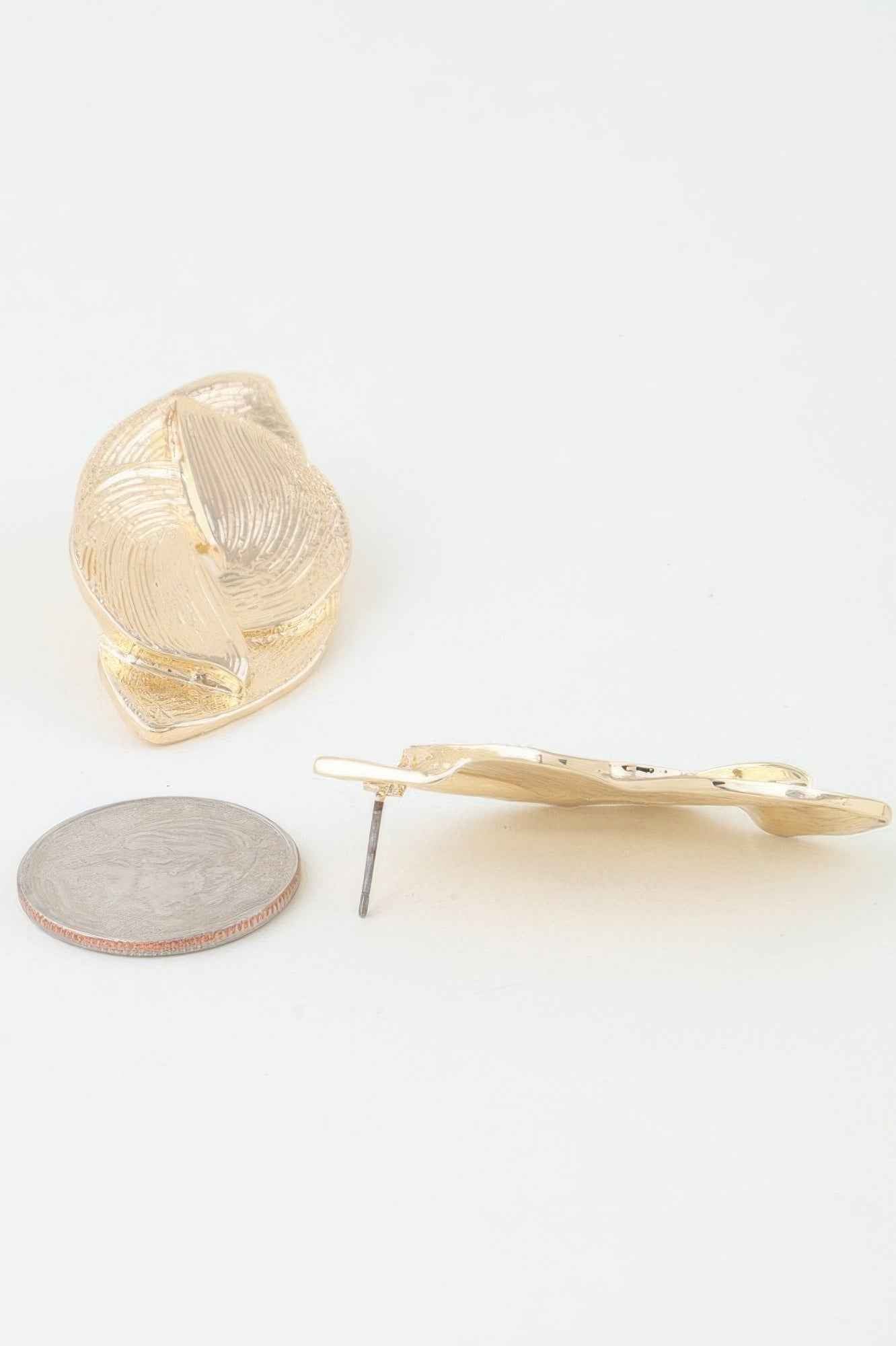 Interweaved Leaf Drop Earrings