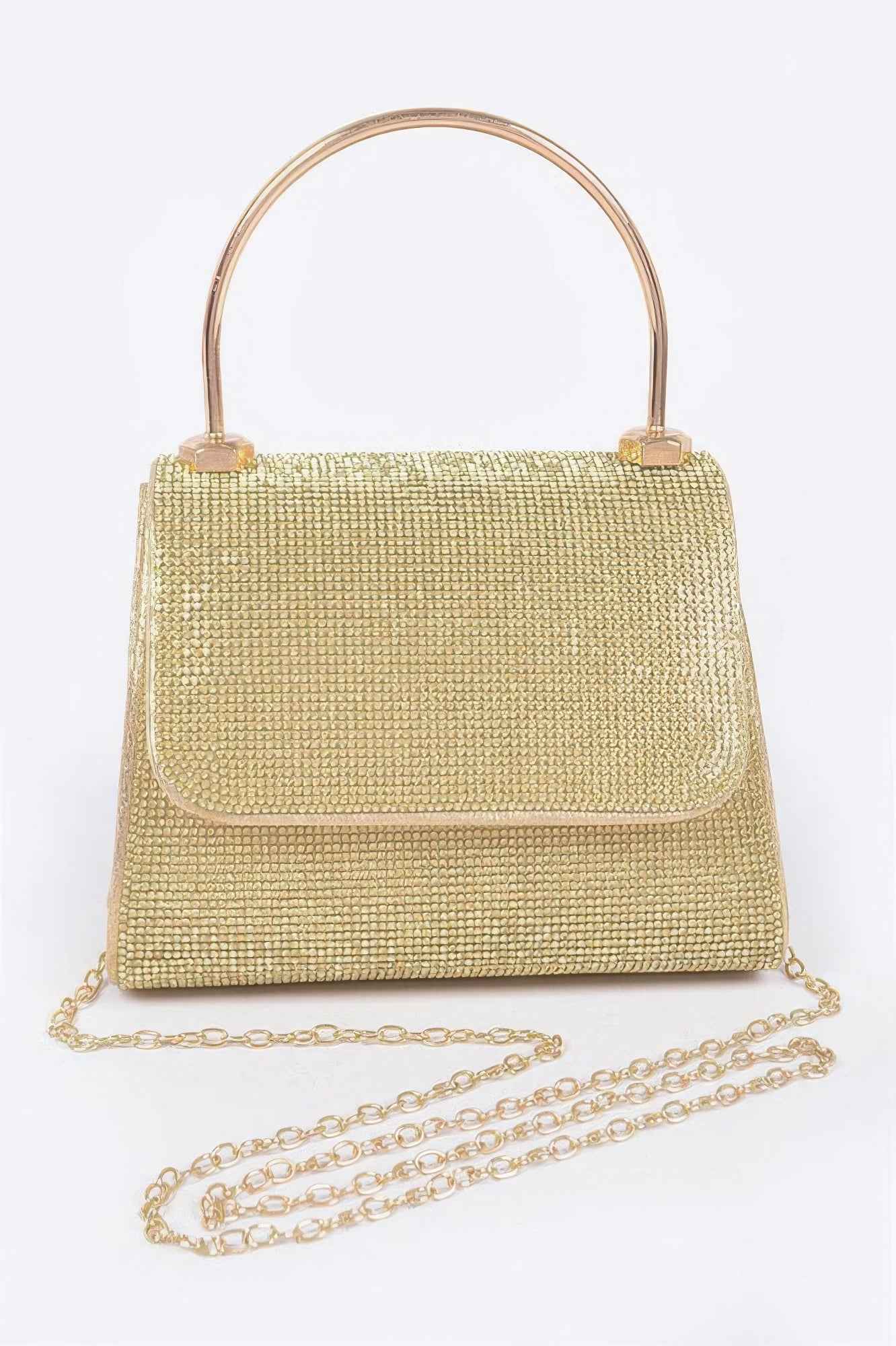 Mirror Metallic Top Handle Bag
