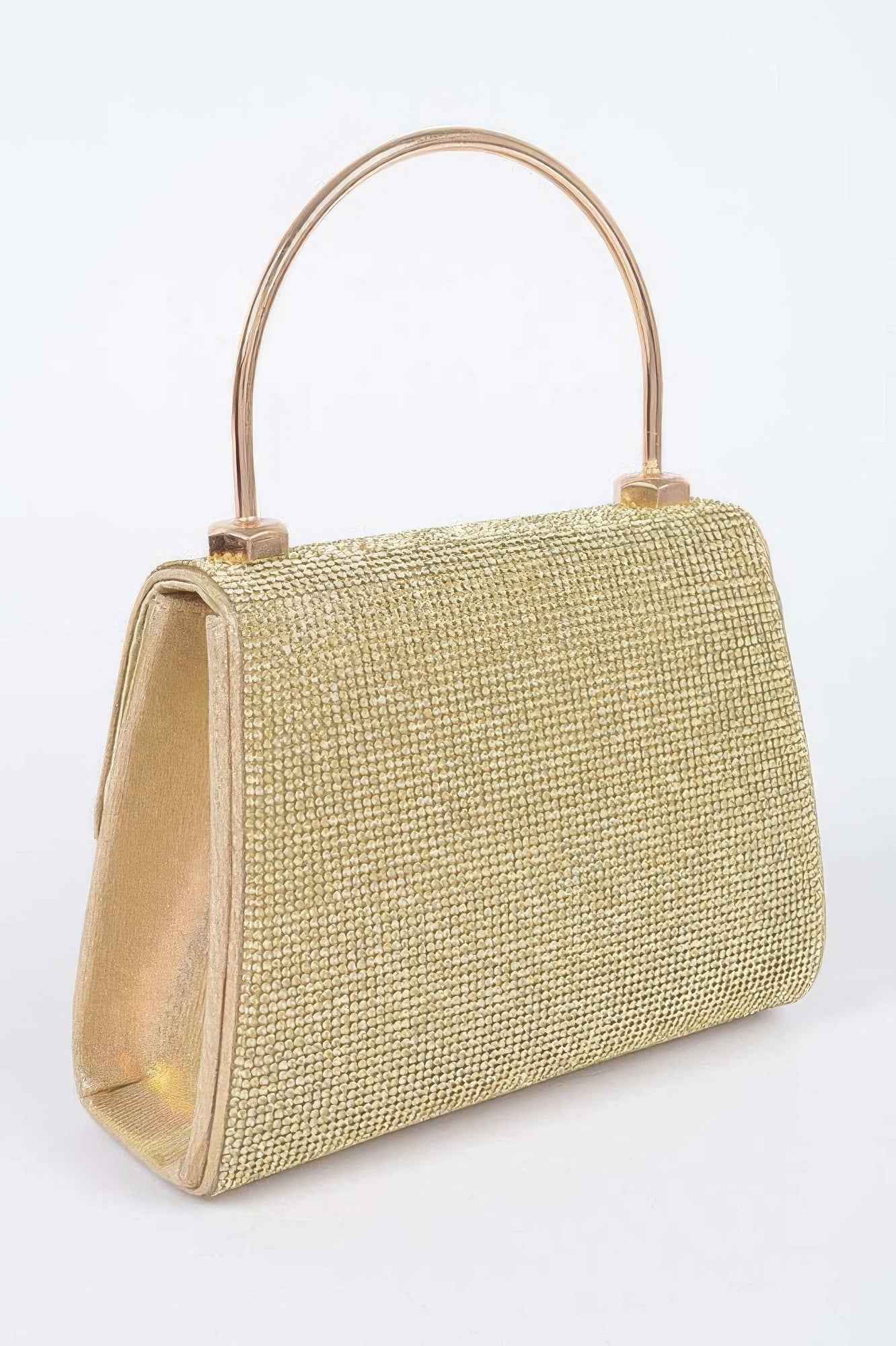 Mirror Metallic Top Handle Bag
