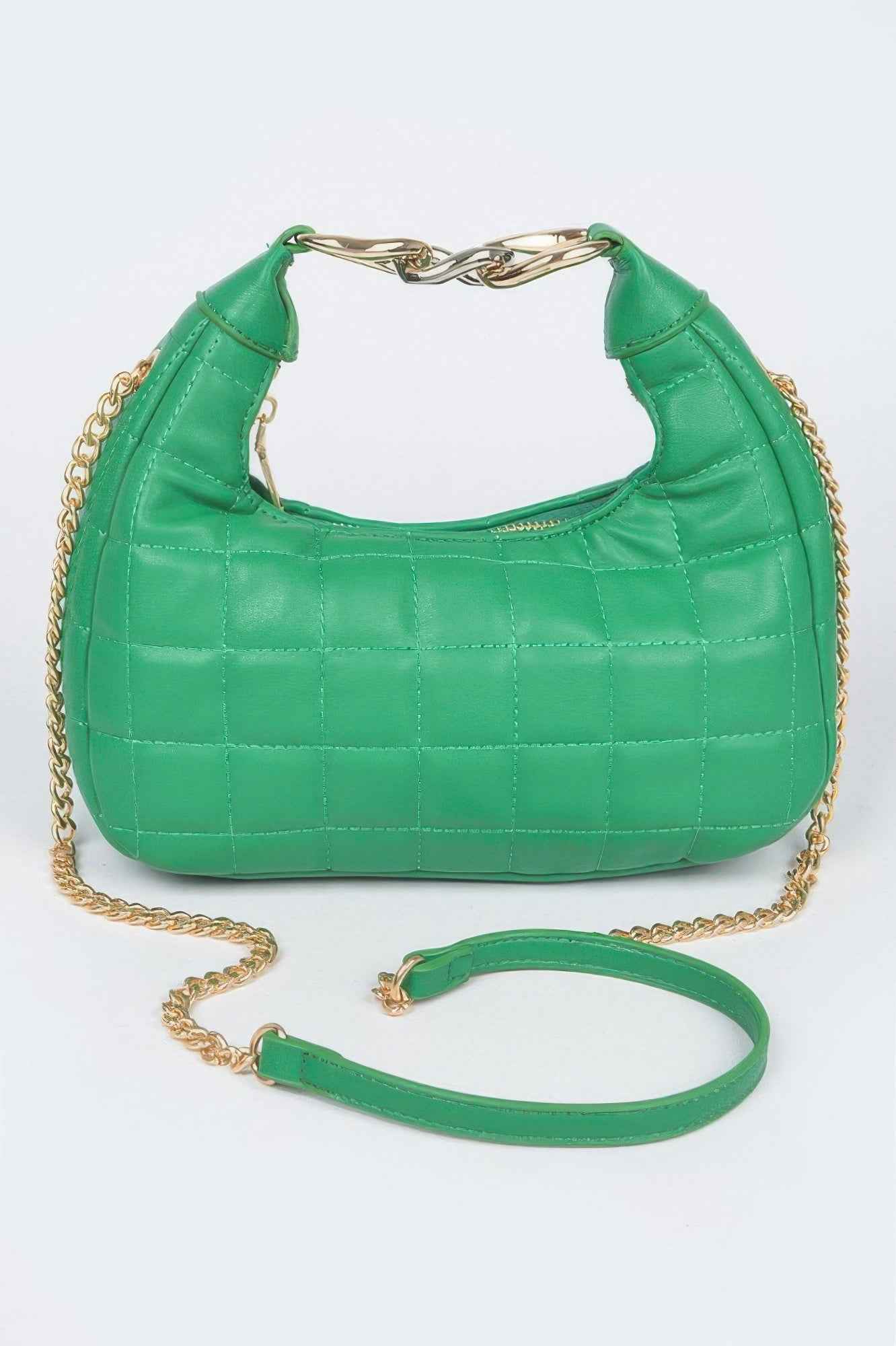 Quilted Faux Leather Hobo Bag