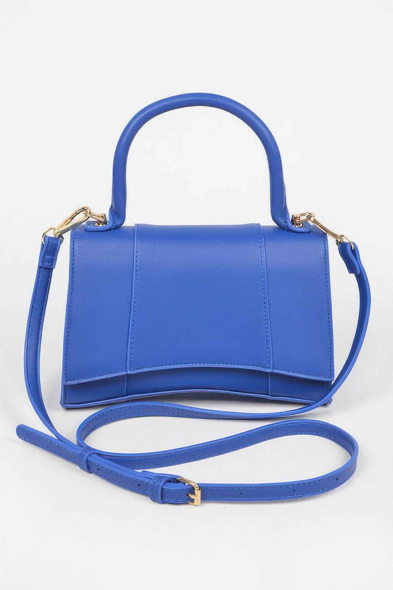 Faux Leather Top Handle Bag