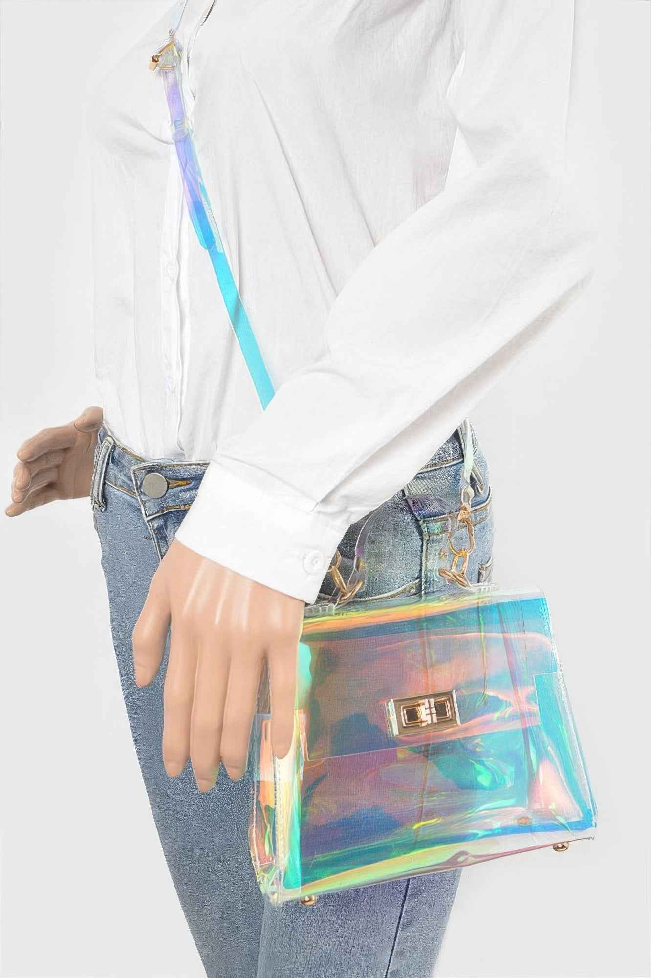 Hologram Transparent Crossbody Bag
