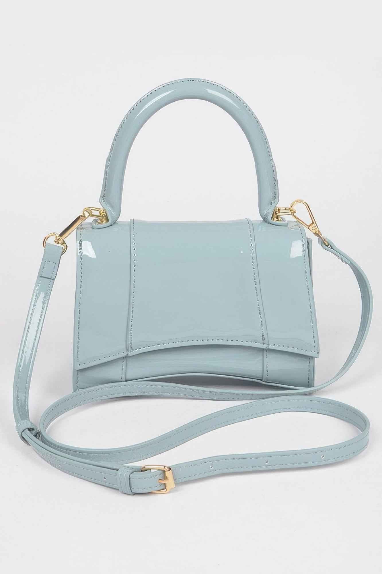 Enamel Top Handle Bag