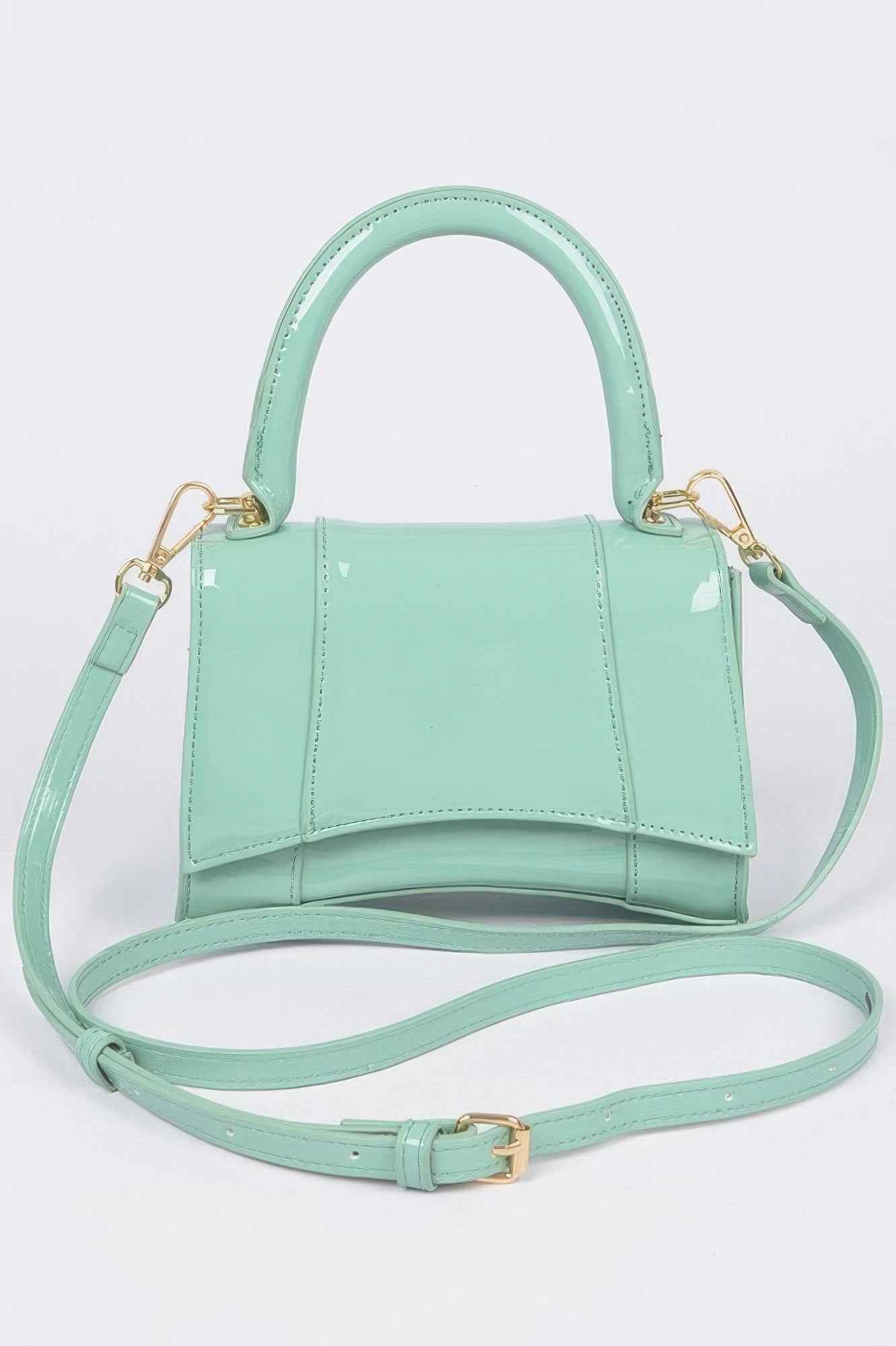 Enamel Top Handle Bag