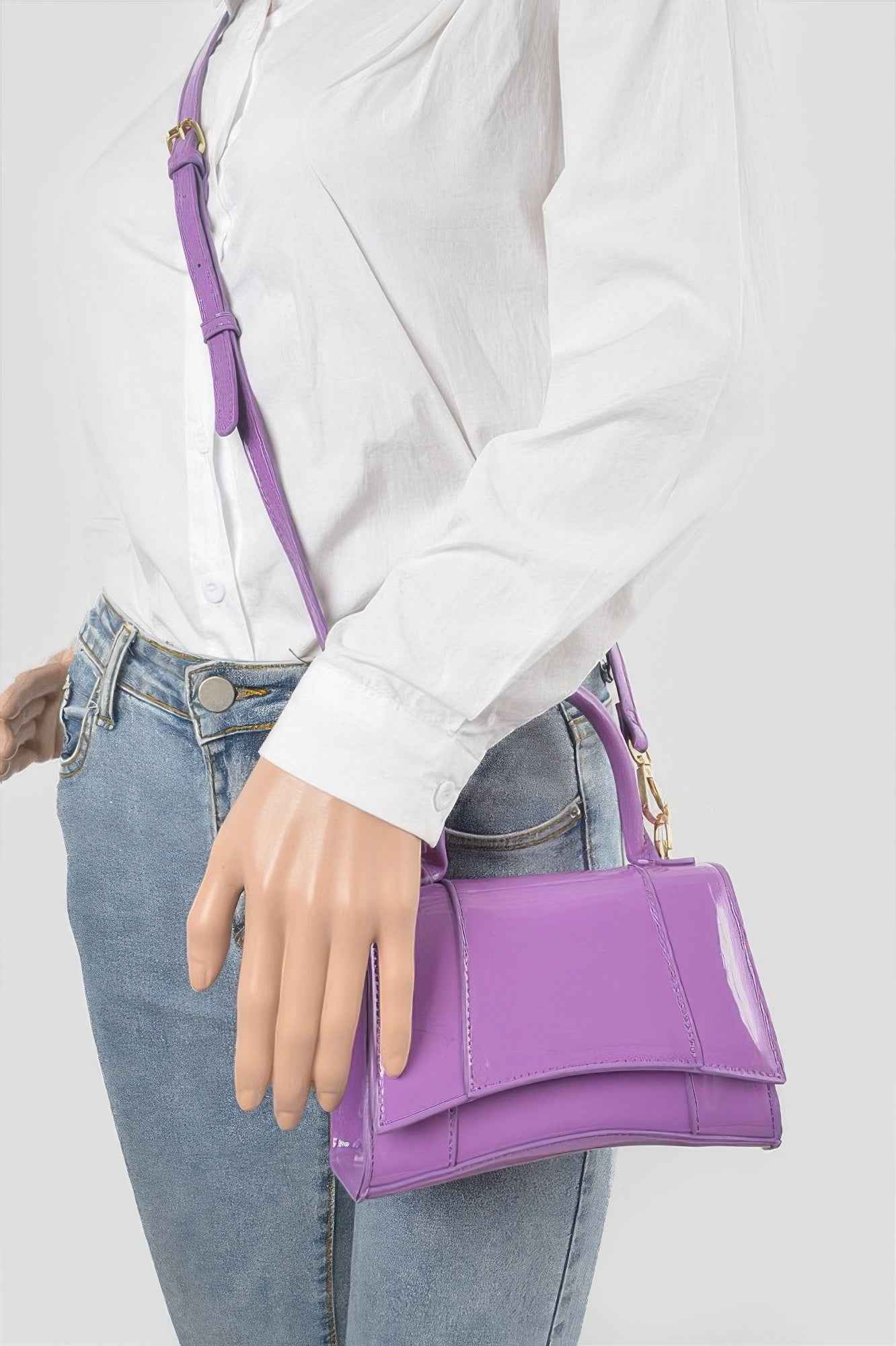 Enamel Top Handle Bag