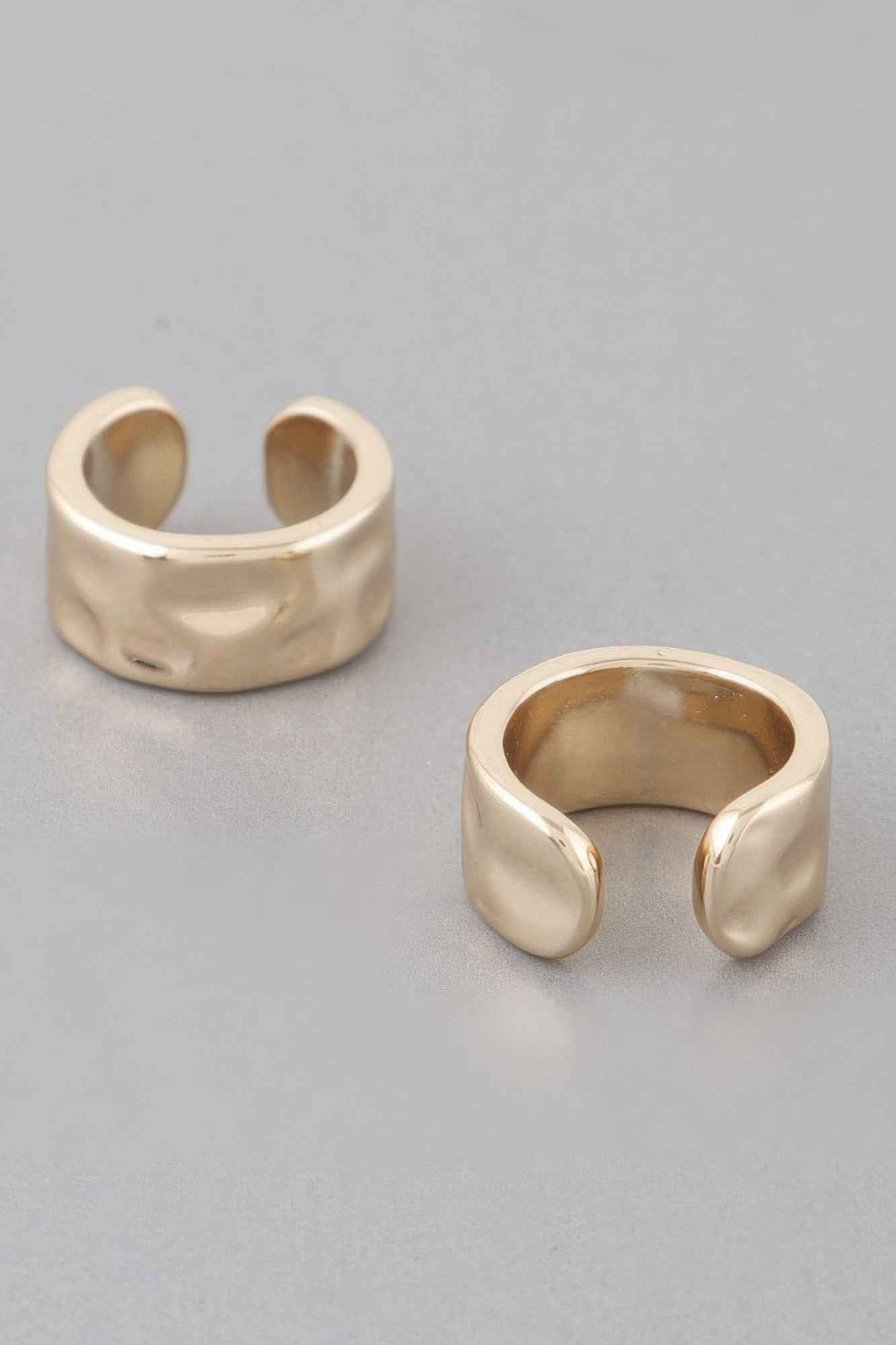 Delicate Dent Hoop Earrings