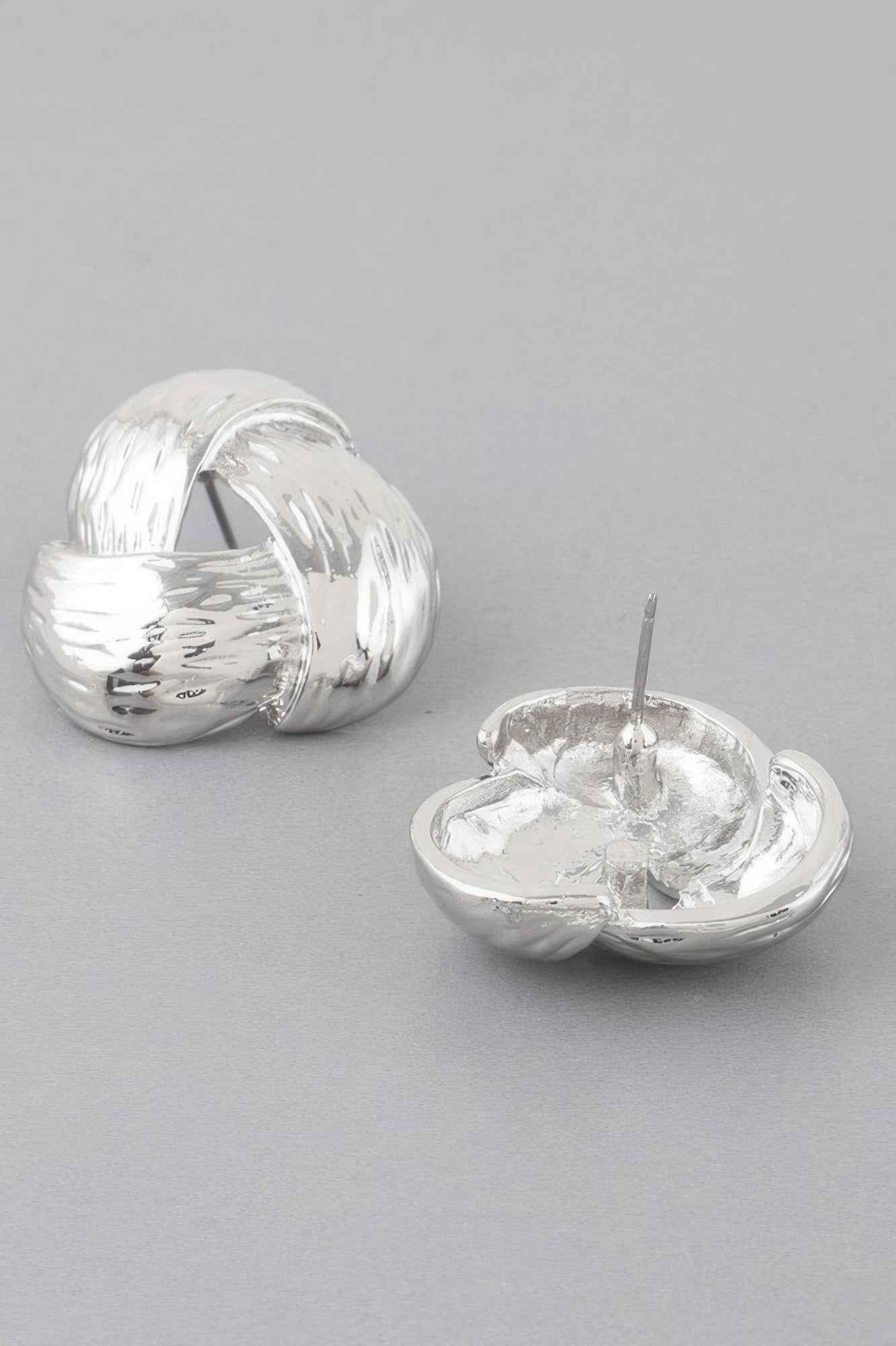 Hammered Interweaved Stud Earrings