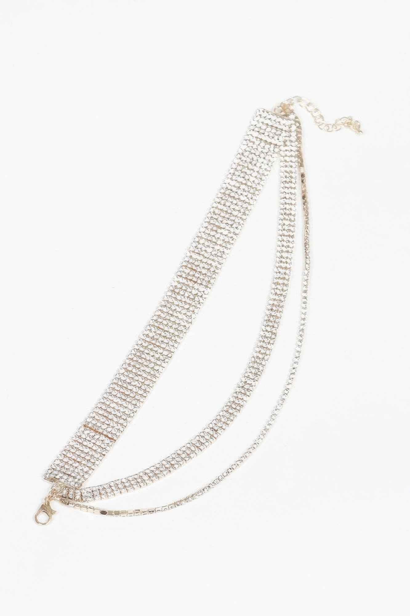 Layered Rhinestone Anklet