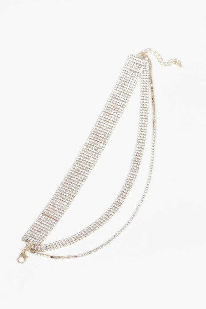 Layered Rhinestone Anklet