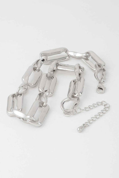 Shiny Hammered Chain Necklace