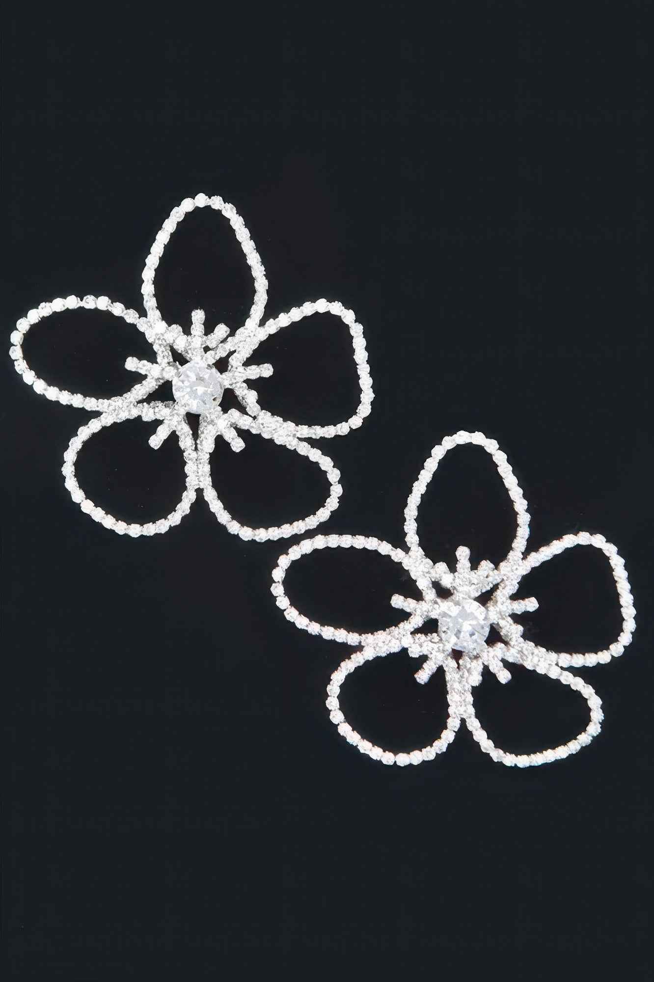 Rhinestone Flower Earring