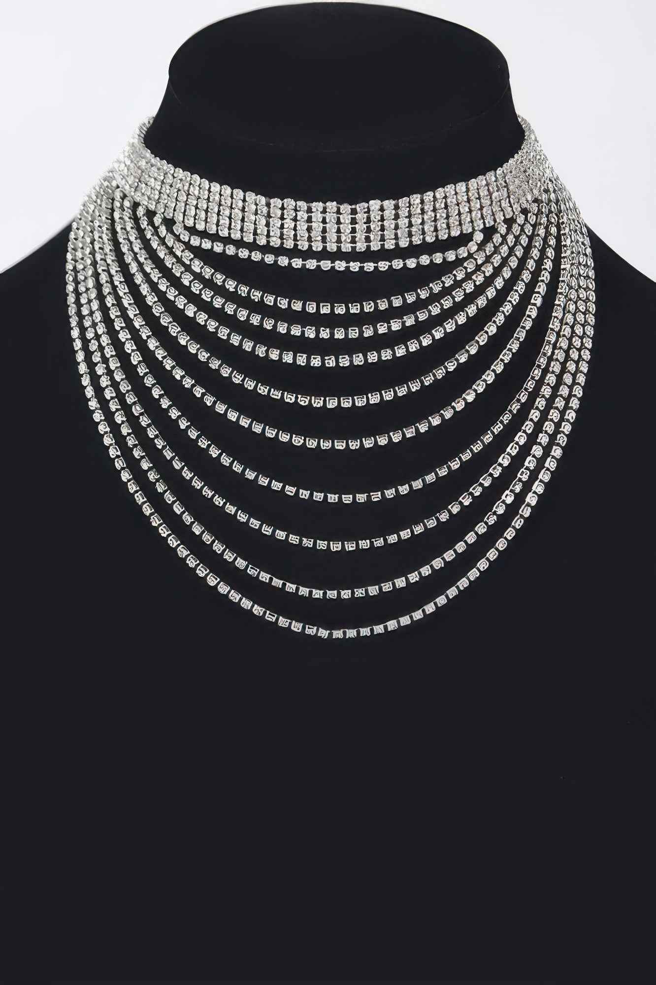 Layered Rhinestone Elegant Necklace