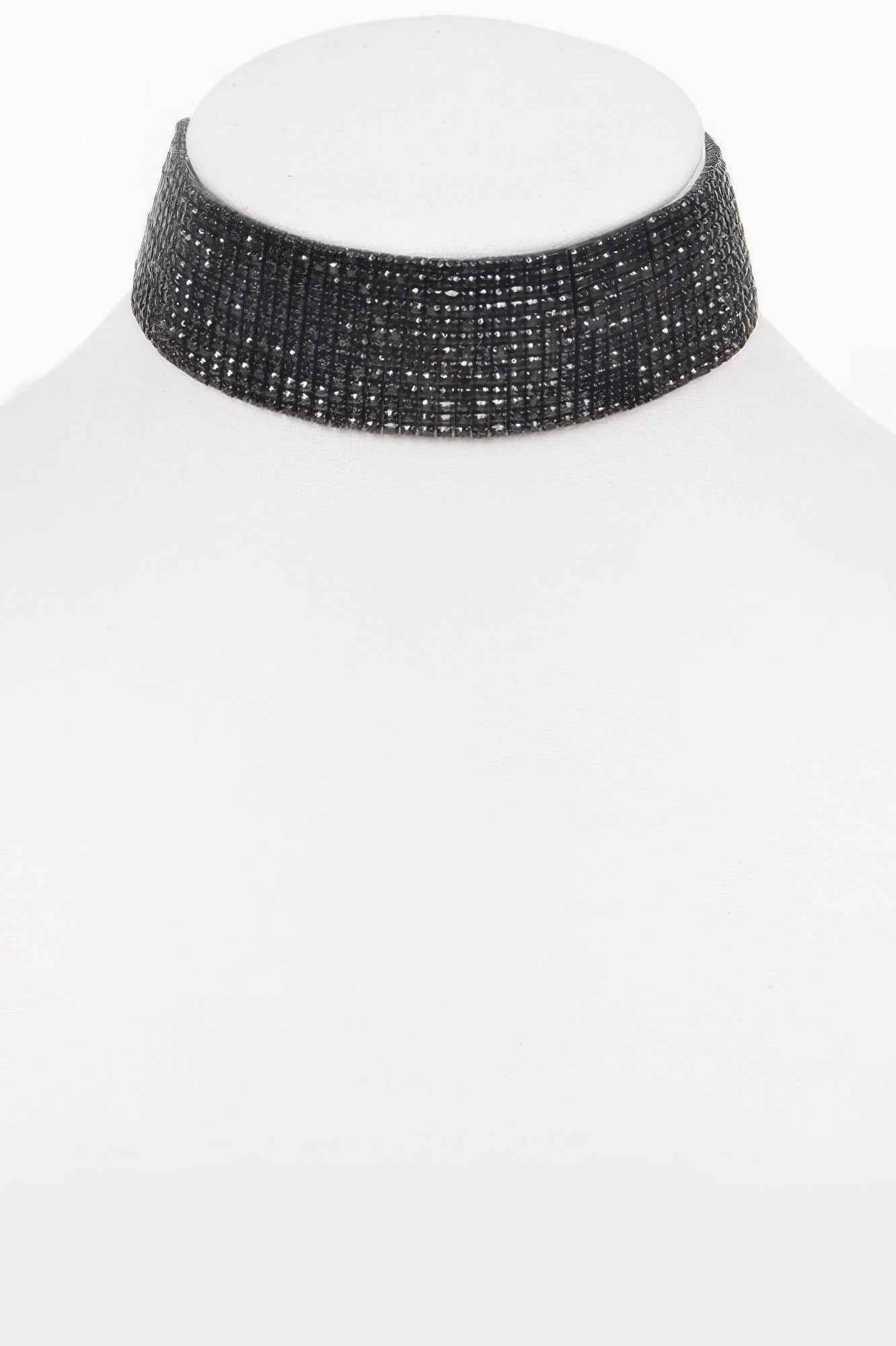 Round Rhinestone Choker Necklace