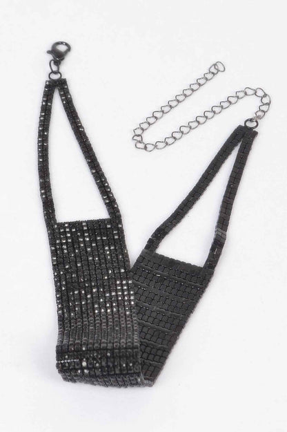 Round Rhinestone Choker Necklace