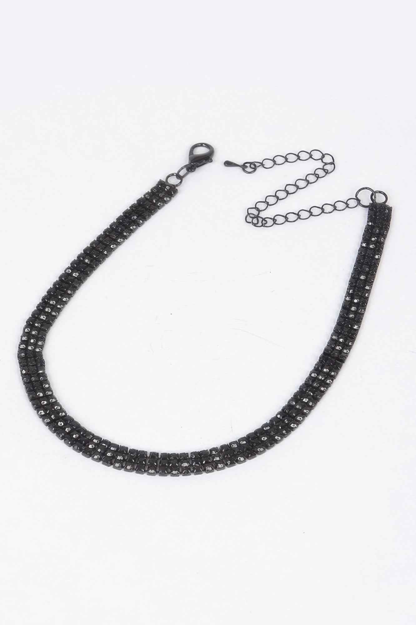 Circle Rhinestone Party Choker Necklace
