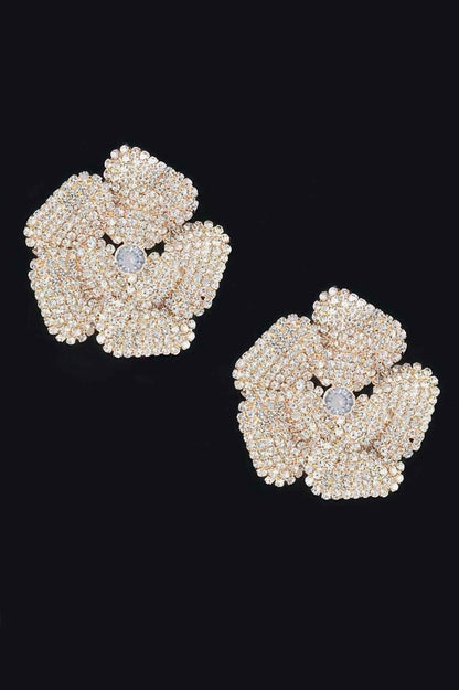 Rhinestone Flower Stud Earring