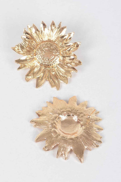 Metal Flower Stud Earring
