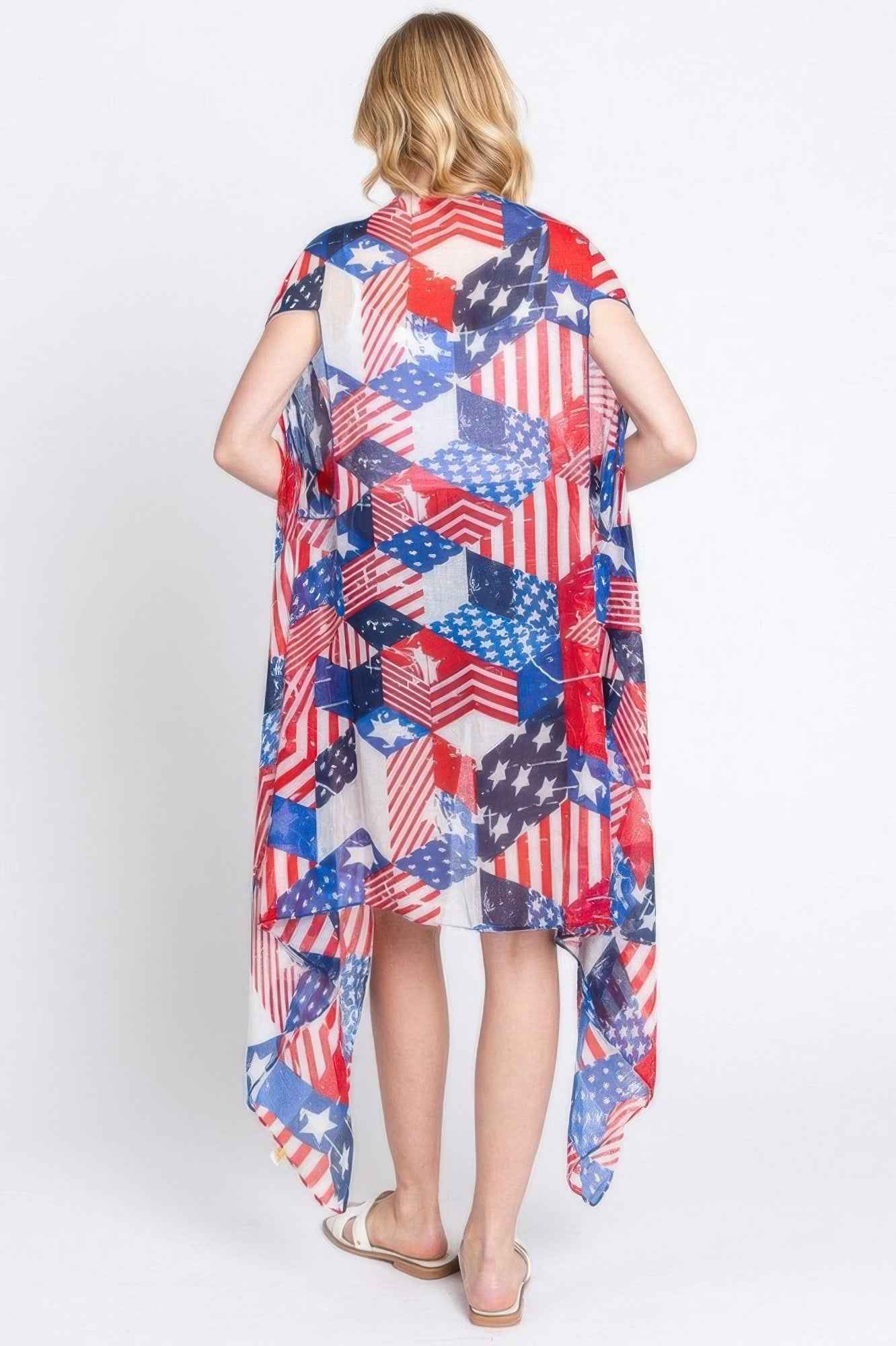 American Flag Multi Pattern Vest