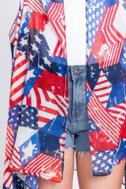 American Flag Multi Pattern Vest