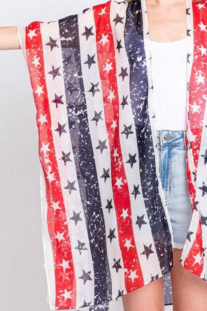 Stripe And Star American Flag Kimono