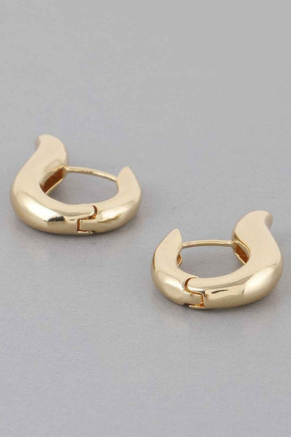 Shiny Harp Hoop Earrings