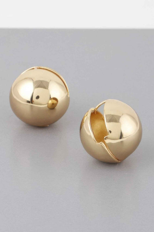 Shiny Shell Clasp Earrings