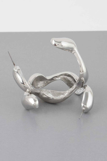 Liquid Wave Hoop Earrings