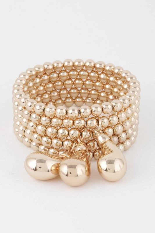 Beaded Triple Teardrop Bracelet