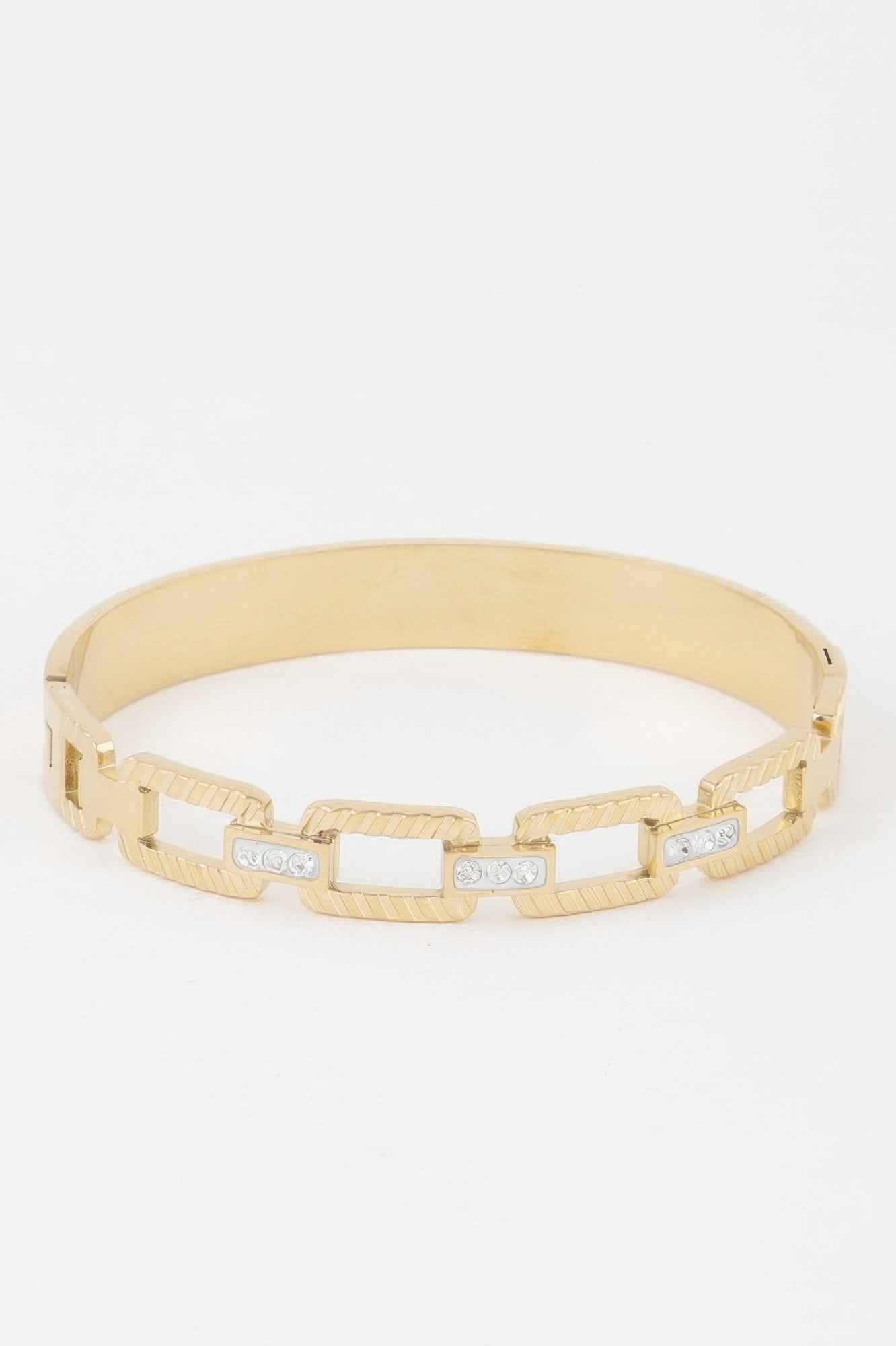 Ribbed Chain Clasp Bracelet