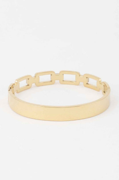 Ribbed Chain Clasp Bracelet