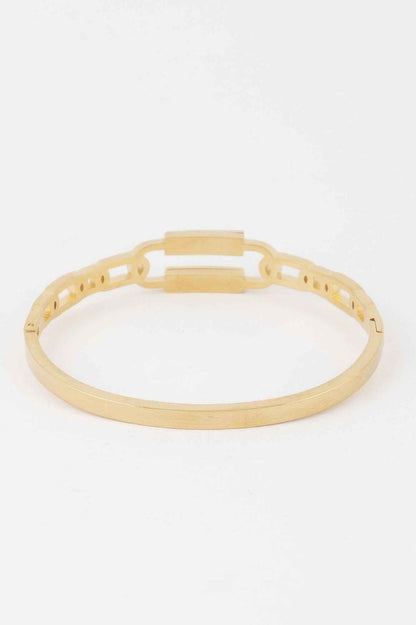 Jeweled Curb Chain Clasp Bracelet