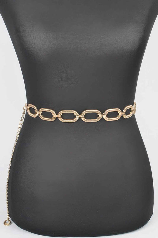 Oval Metal Plus Size Chain Belt