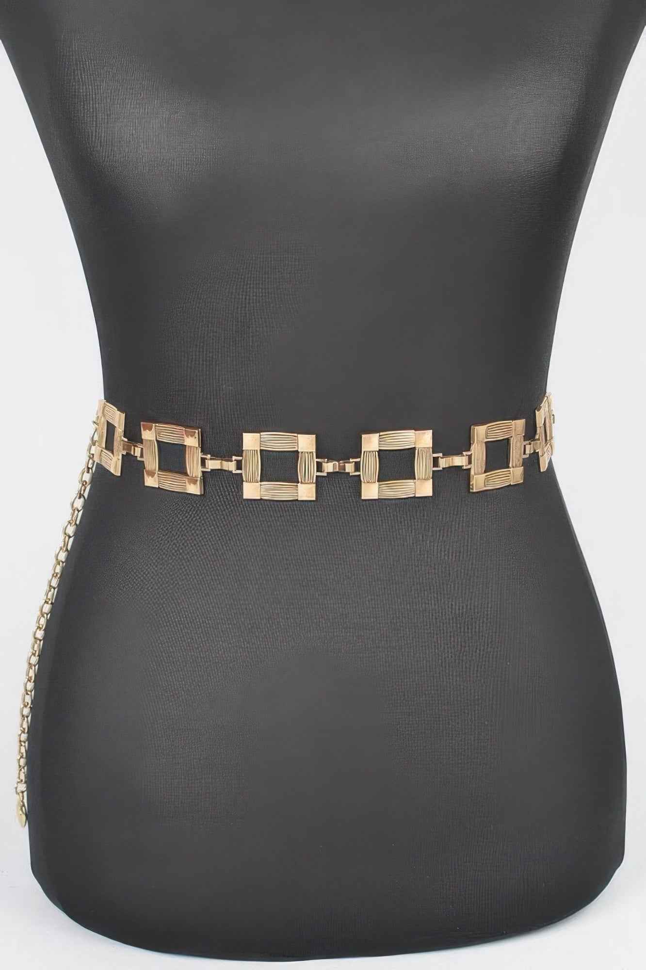 Square Metal Plus Size Chain Belt