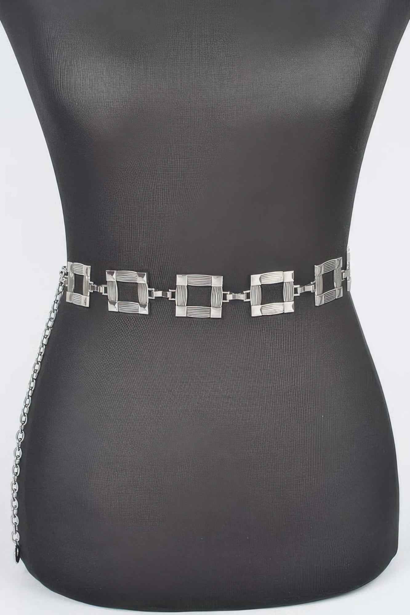 Square Metal Plus Size Chain Belt