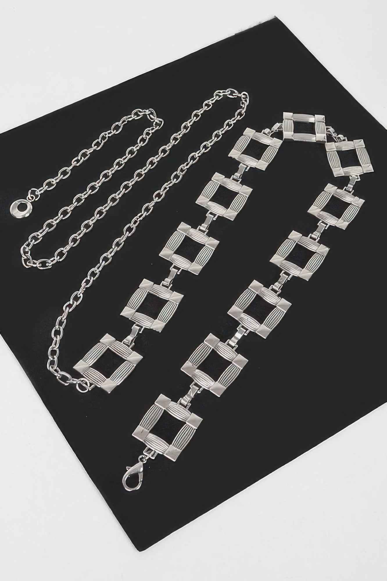 Square Metal Plus Size Chain Belt