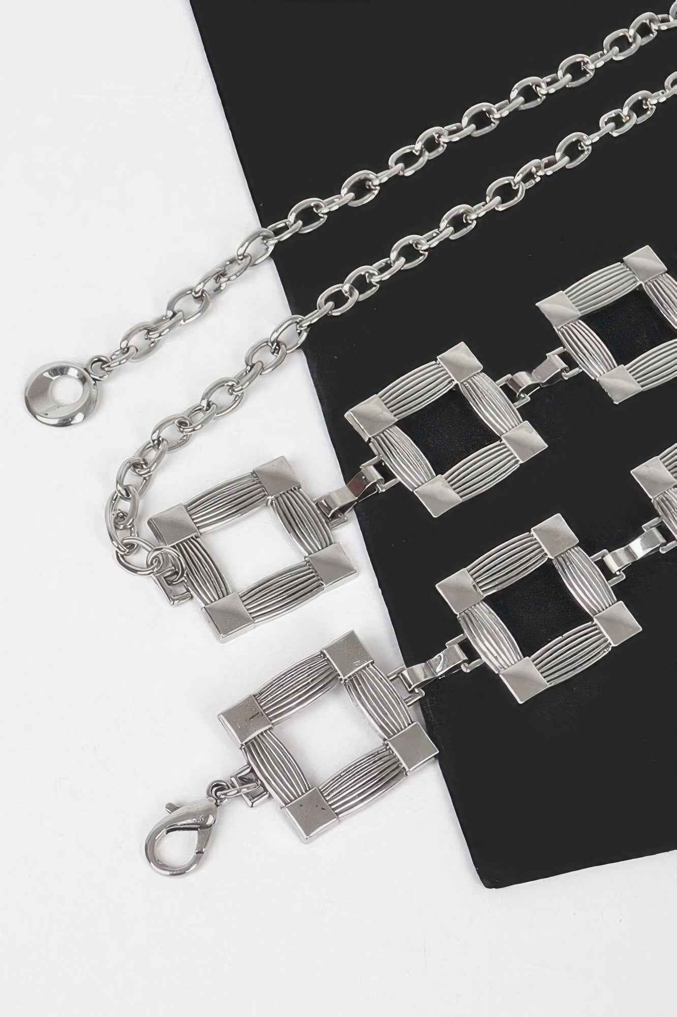 Square Metal Plus Size Chain Belt