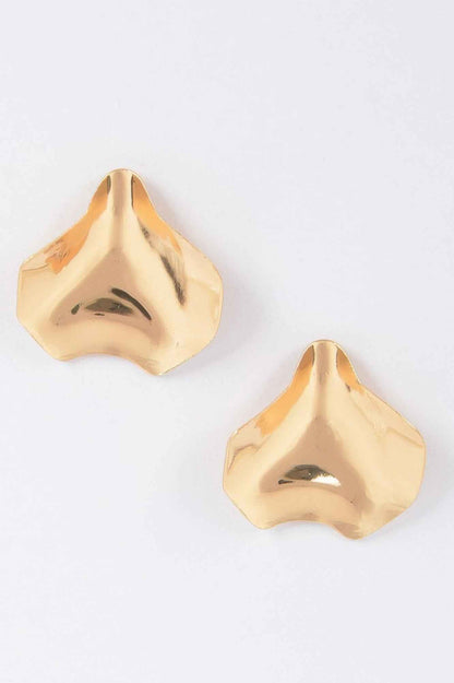 Hammered Metal Earring