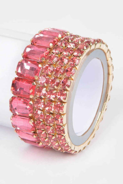 Multi Acrylic Stone Stretch Bracelet