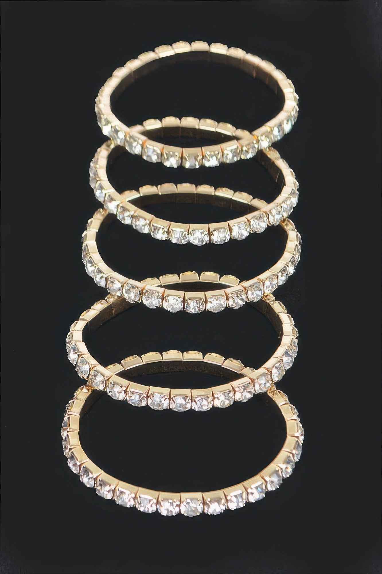 Multi Rhinestone Stretch Bracelet