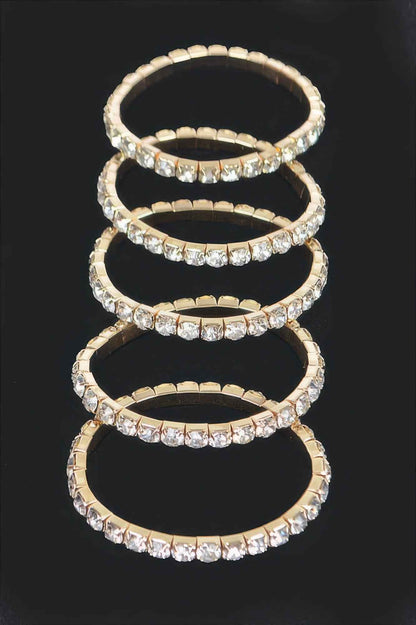 Multi Rhinestone Stretch Bracelet
