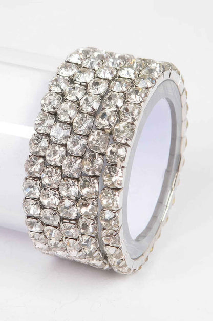 Multi Rhinestone Stretch Bracelet